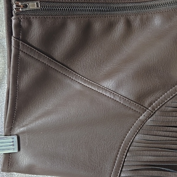 Superdown, Skirt, NWOT, Fringe, Zipper, Fully Lined, Faux Leather, XXS, Brown - Picture 11 of 11